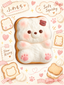 Moozy Adorable Bear Cream Biscuit Slowrising Squishy Toy
