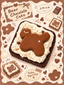 Frosted Kitty Chocolate Toast Taba Squishy