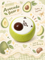 Adorable Avocado Bear Taba Squishy Stress Relief Fidget Toy