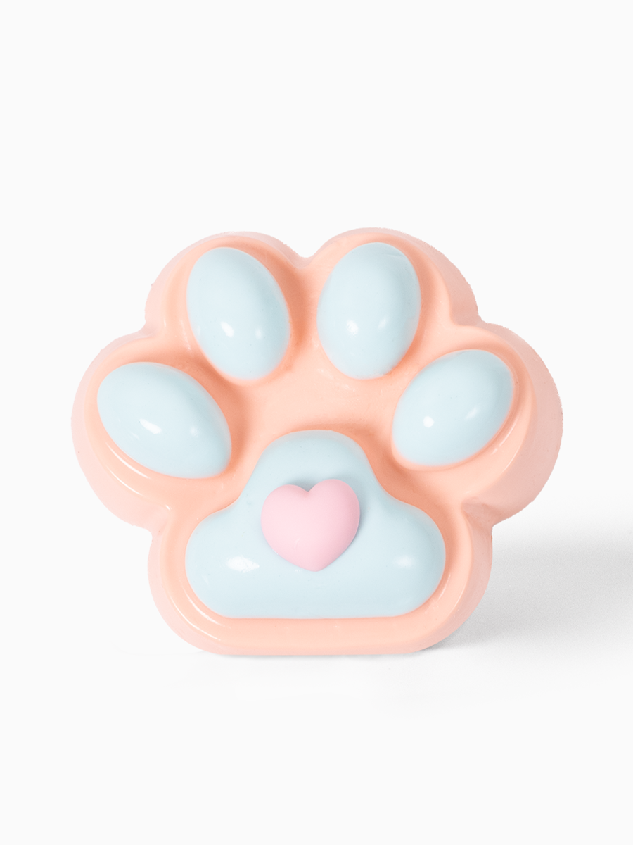 Pink - Blue Heart Cat Paw