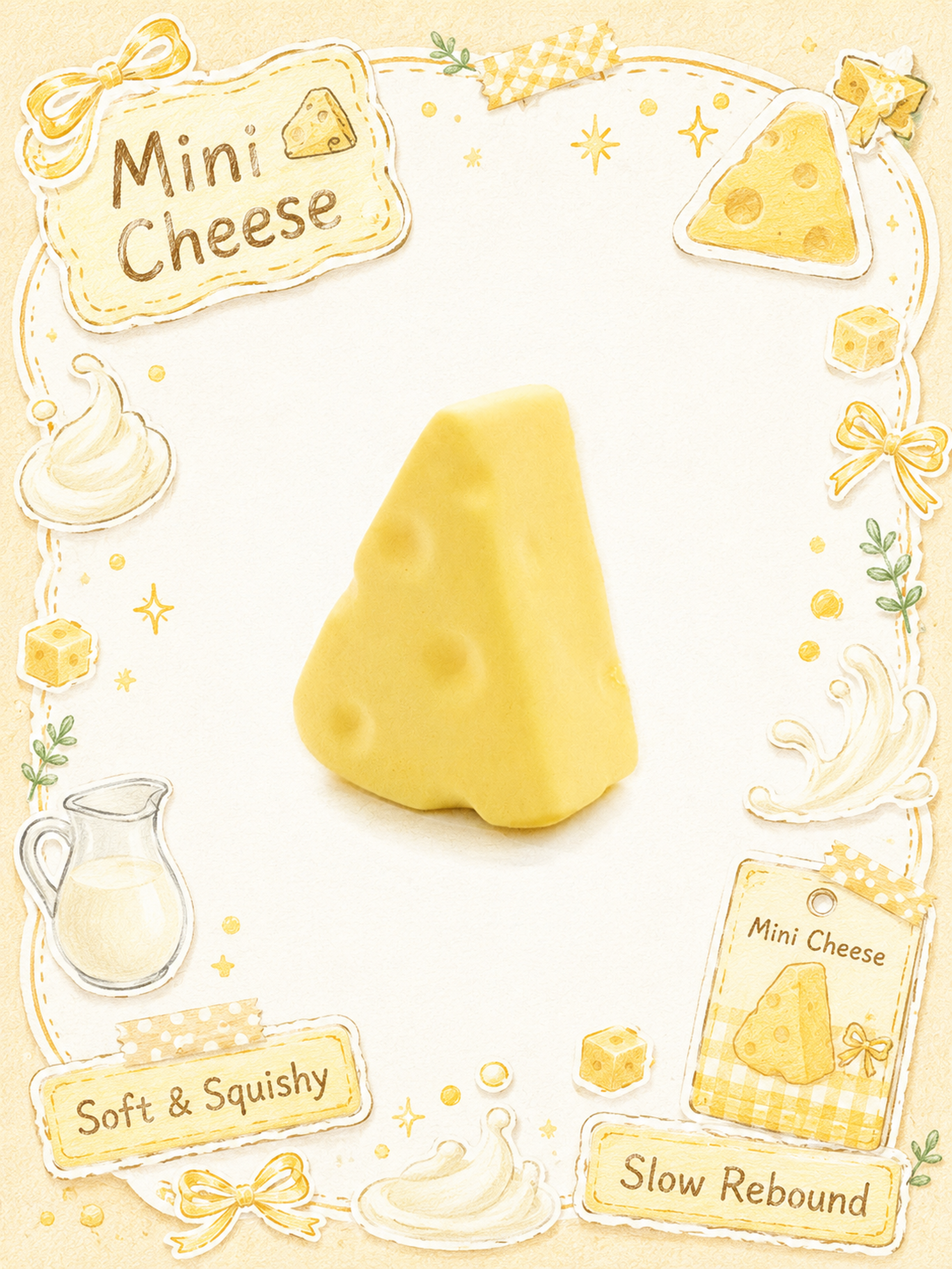 Mini Sliced Cheese Slow Rising Squishy