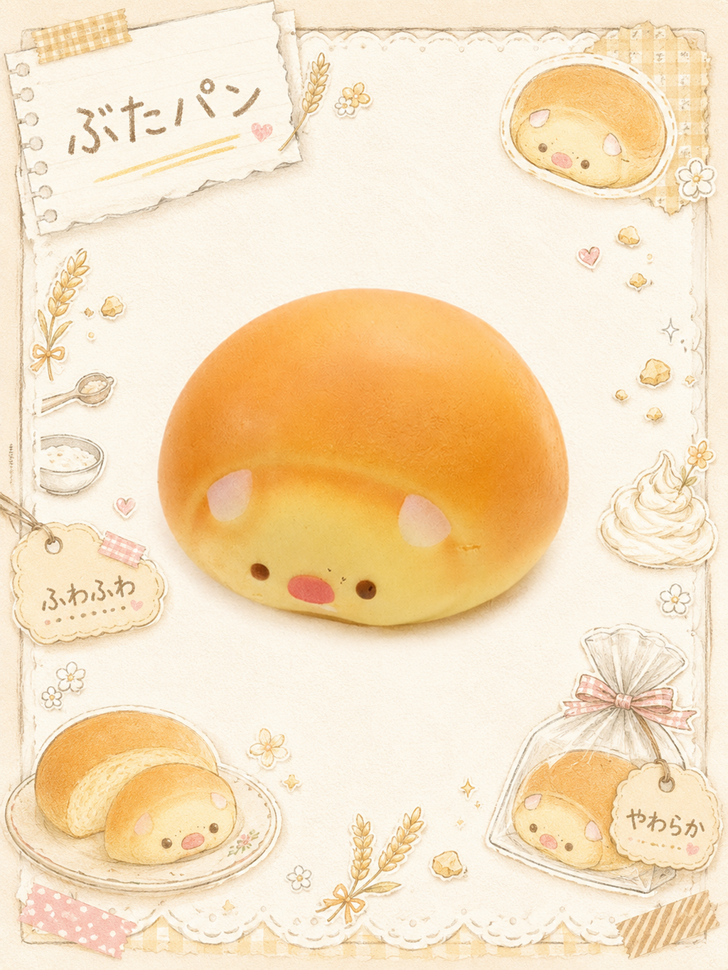 Chubby Piggy Bread Bun - Super Soft Slowrising Squishy Toy