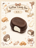 Sweet Scented Toffee Candy Bar, Cream-Filled Chocolate Slowrising Squishy Toy