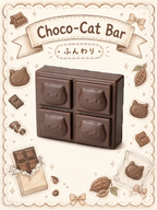 Kawaii Choco-Cat Slowrising Squishy Chocolate Bar