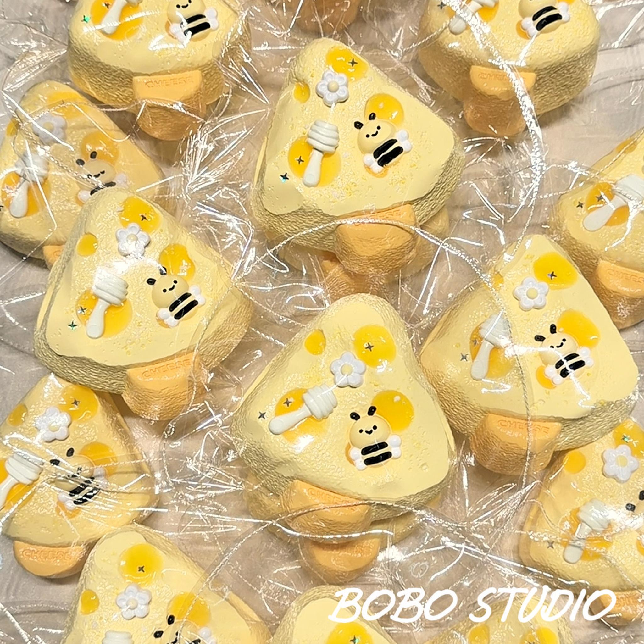 Sweet Honey Bee Cheese Pop Taba Squishy