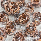 Chocolate Lava Drizzle Bread Taba Squishy | Realistic Food Stress Relief Toy