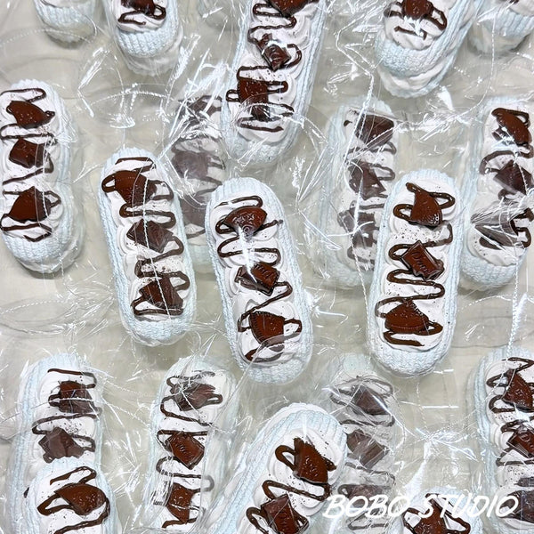 Chocolate Drizzle Cream Eclair Taba Squishy Secondary image