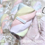 Pastel Rainbow Swirl Marshmallow Taba Squishy