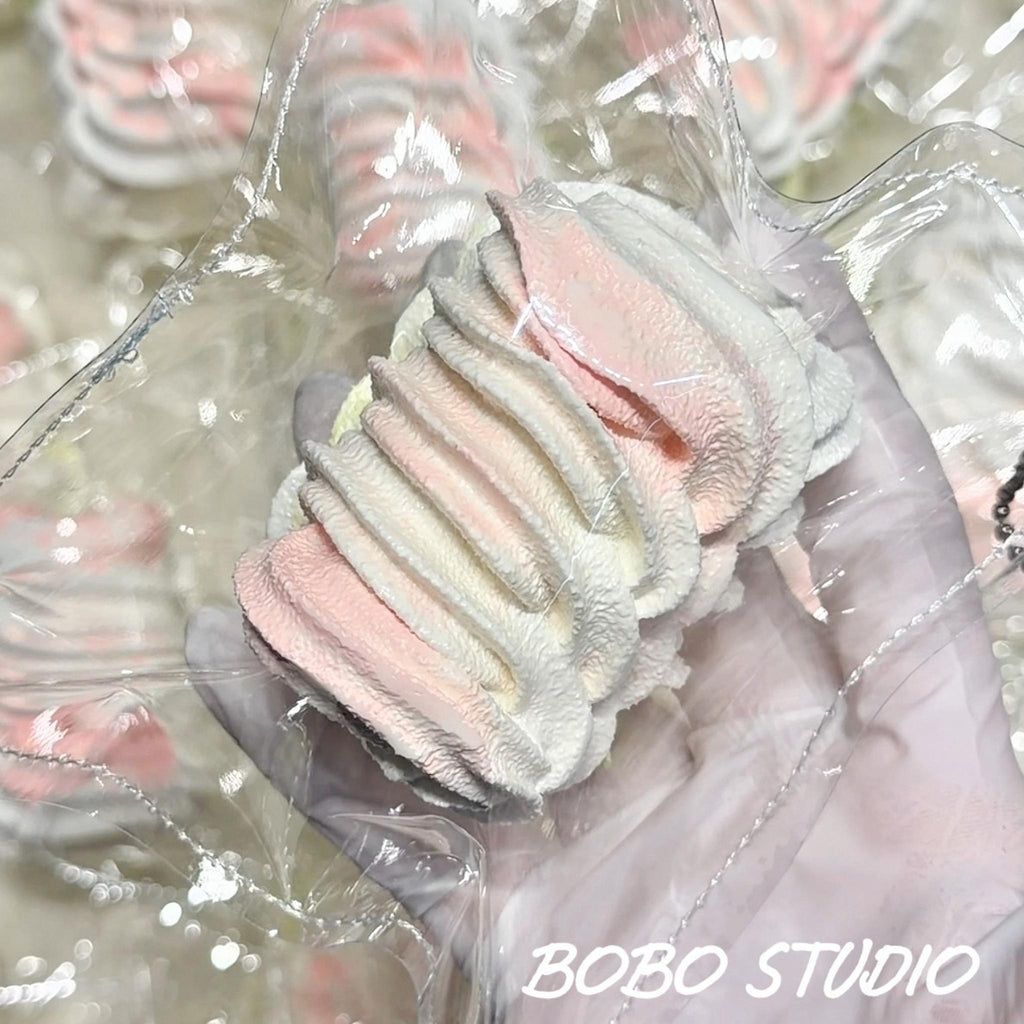 Pastel Cream Swirl Taba Squishy - Realistic Dessert Fidget Toy