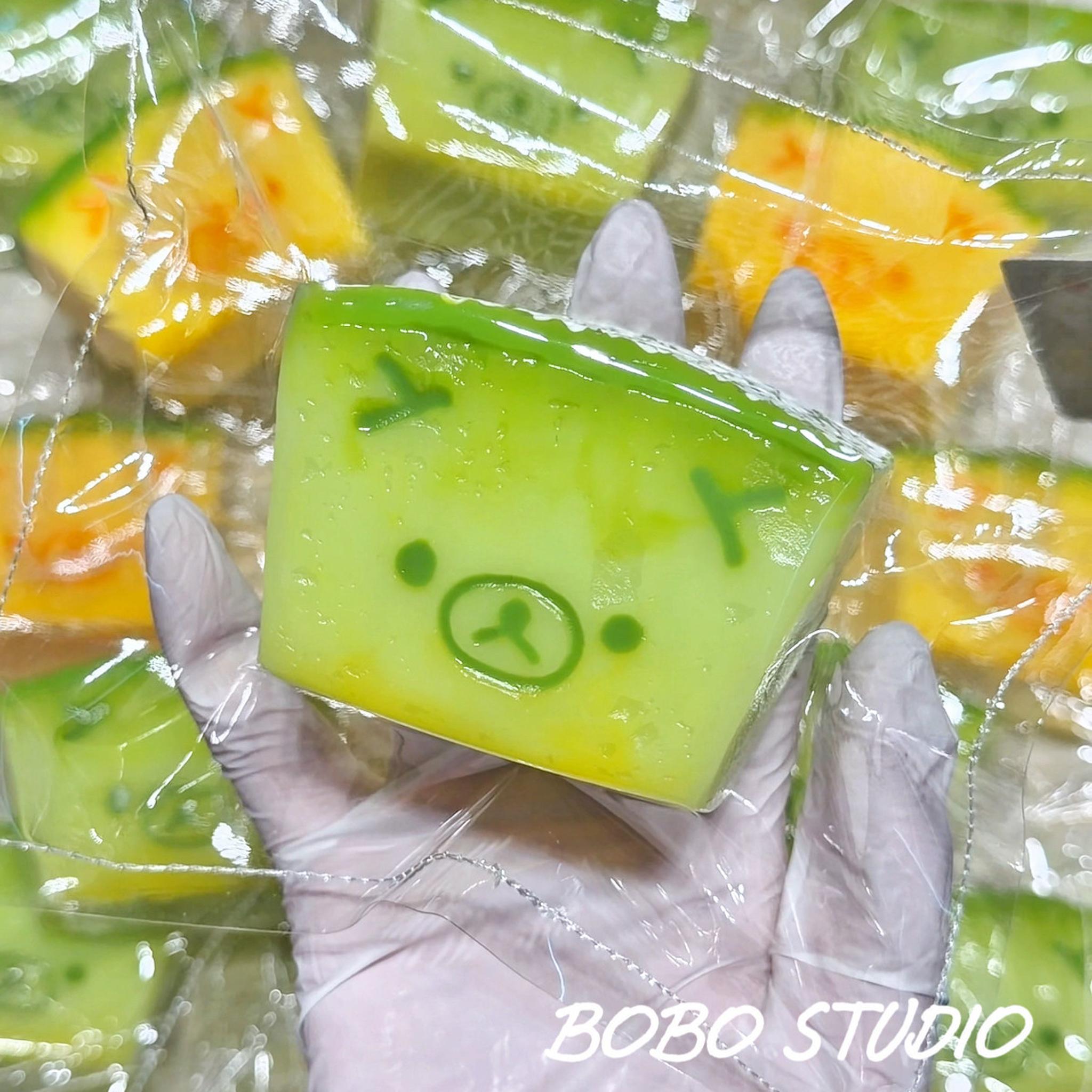 Kawaii Melon Wedge Bear Taba Squishy - Stress Relief Fidget Toy Второстепенное изображение товара