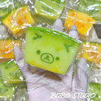 Kawaii Melon Wedge Bear Taba Squishy - Stress Relief Fidget Toy