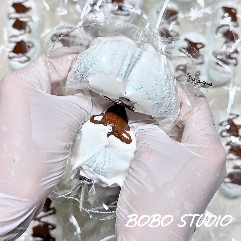 Chocolate Drizzle Cream Eclair Taba Squishy