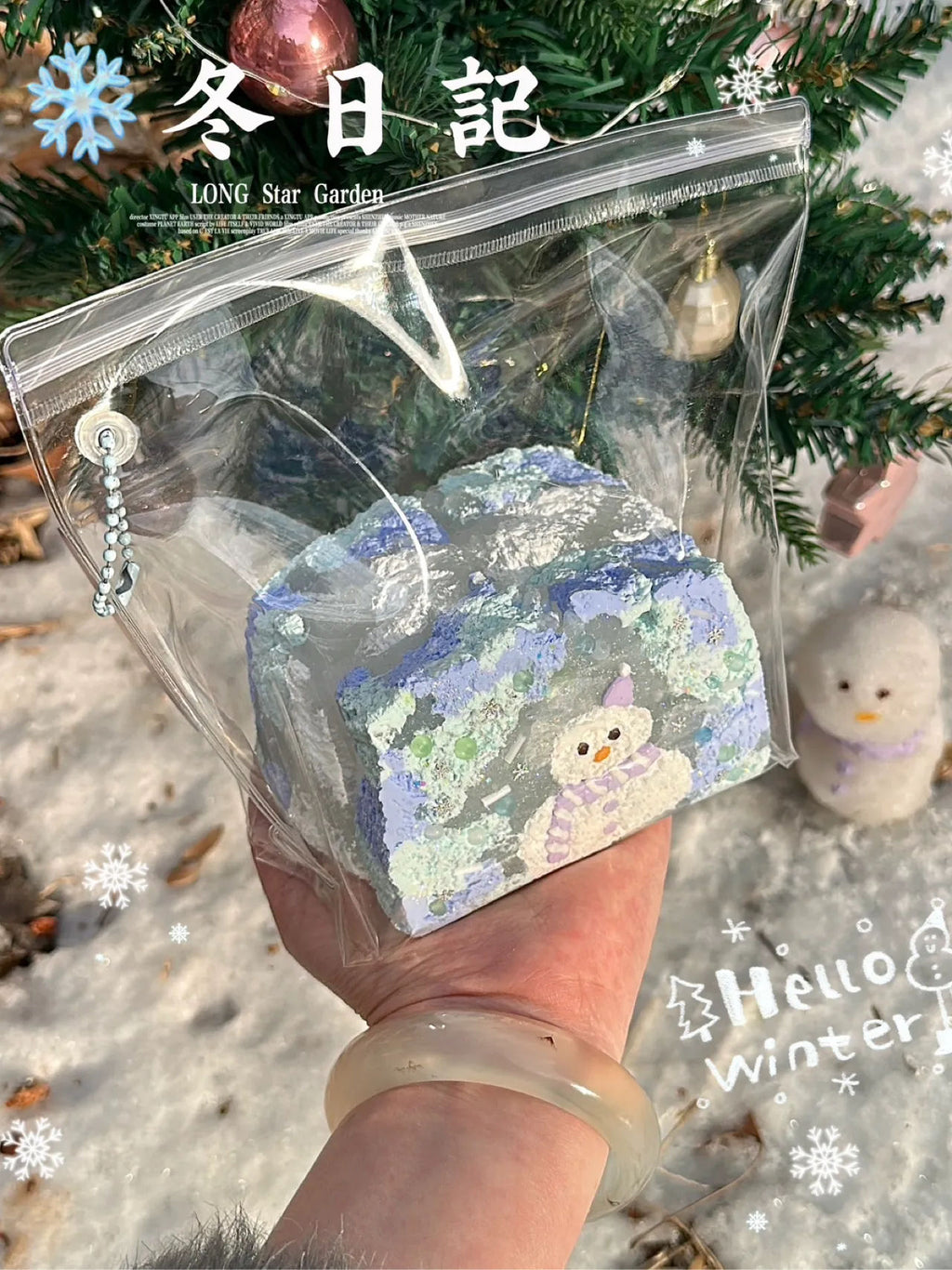 Starry Garden Winter Diary Frosty Snowman Taba Squishy