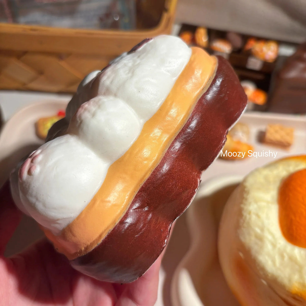 Moozy Adorable Bear Cream Biscuit Slowrising Squishy Toy