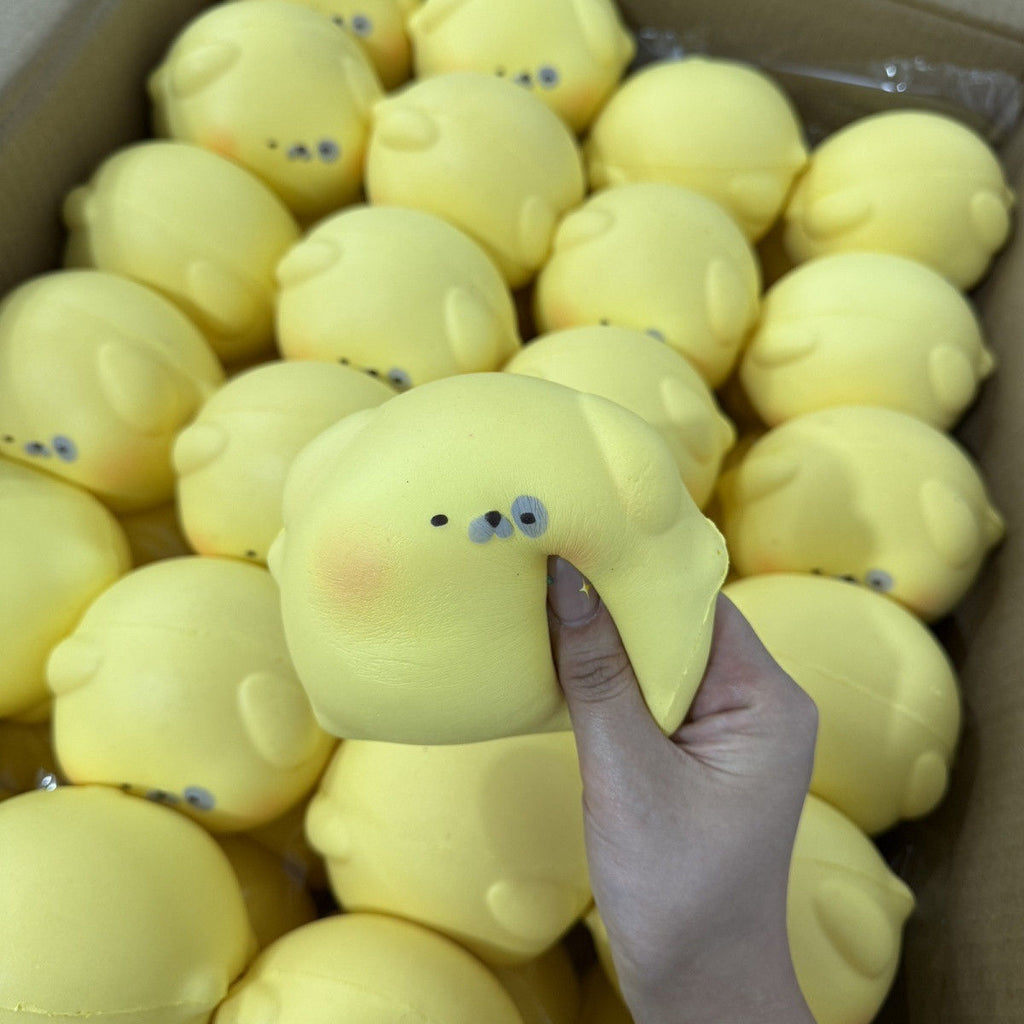 Sunshine Yellow Pudding Pup Slowrising Squishy Toy