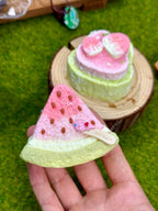 Watermelon Sorbet Slice Taba Squishy Keychain
