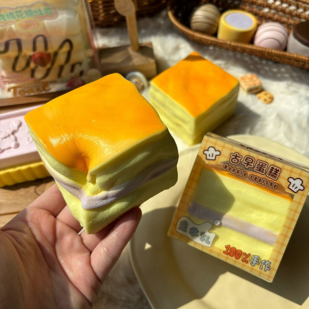 Moozy Slowrising Realistic Taro Cream Sandwich Cake