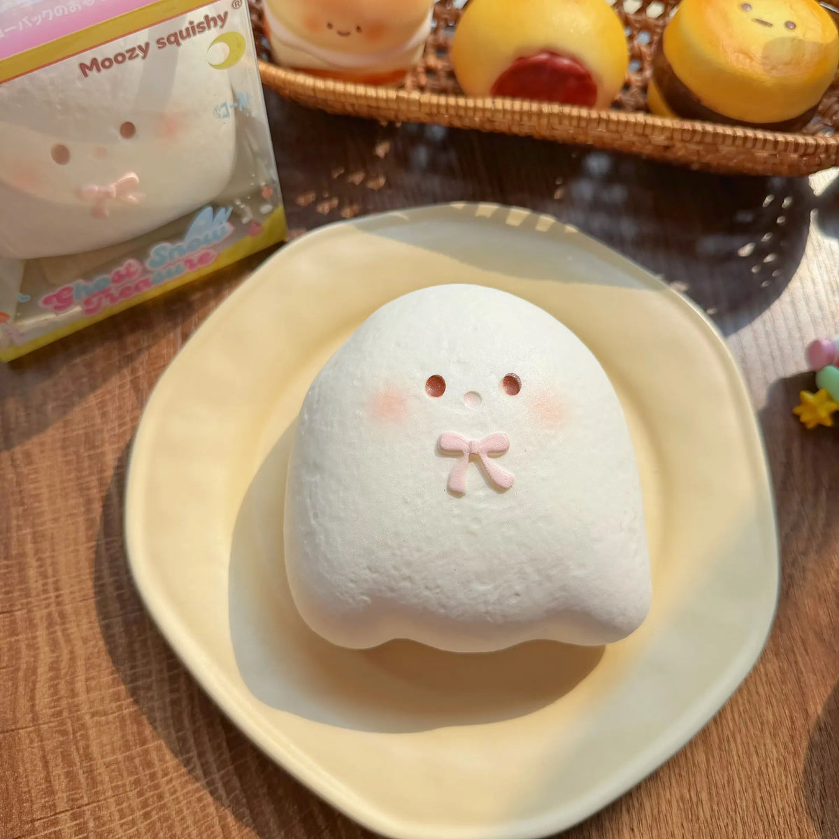 Moozy Slowrising Adorable Blushing Ghostie Squishy Toy