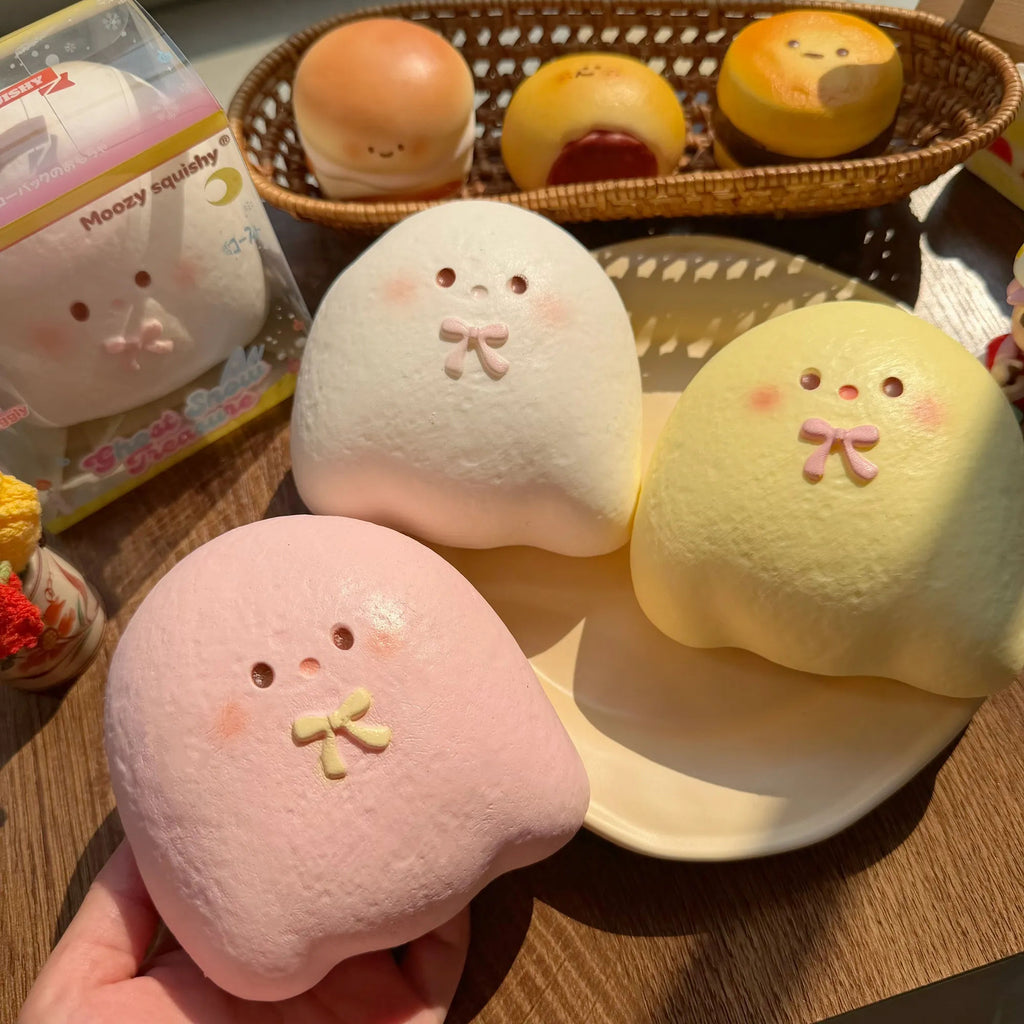 Moozy Slowrising Adorable Blushing Ghostie Squishy Toy
