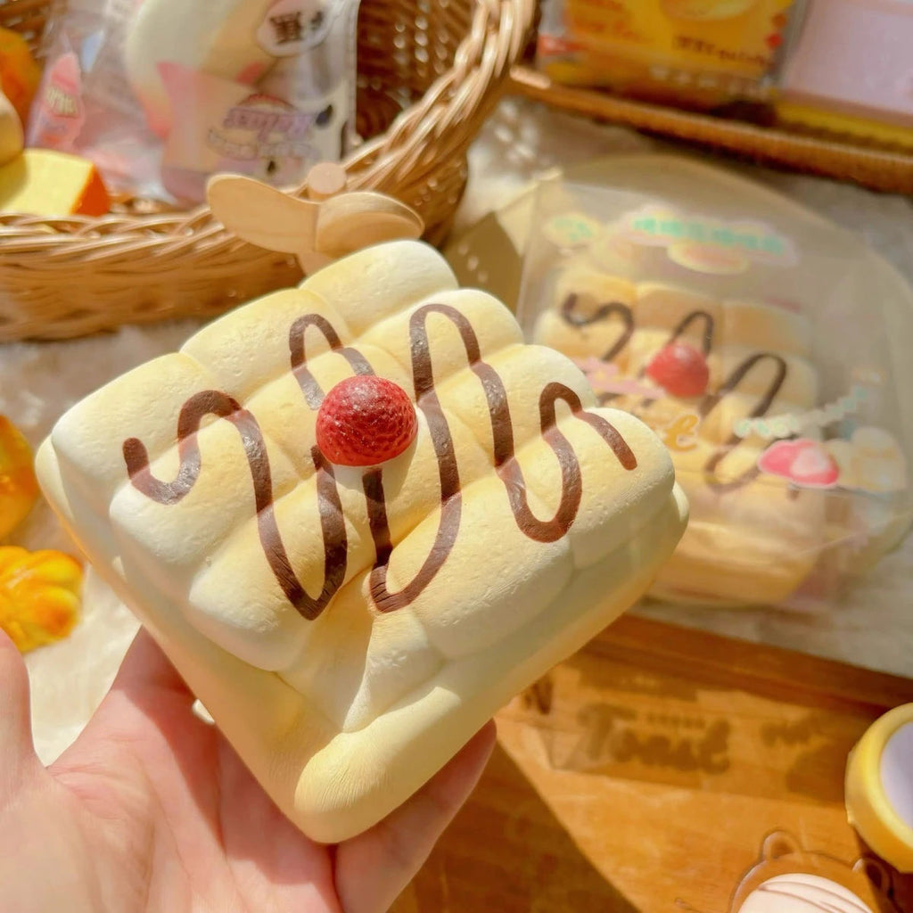 Moozy Slowrising Fluffy Marshmallow Toast with Chocolate Drizzle