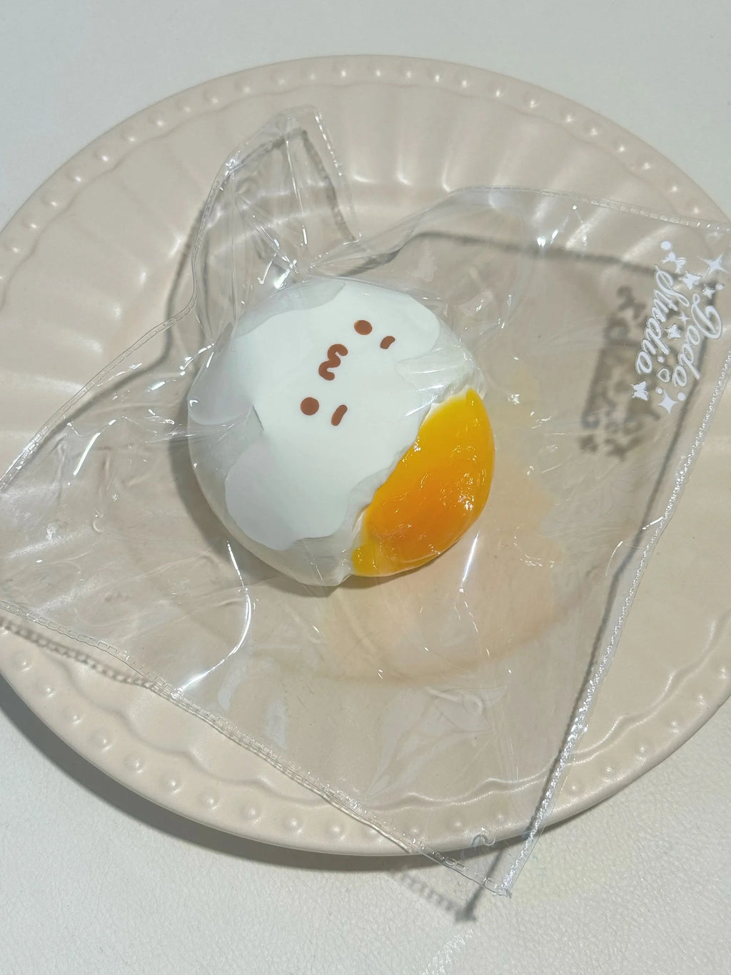 Adorable Soft-Boiled Egg Character Taba Squishy Stress Relief Toy