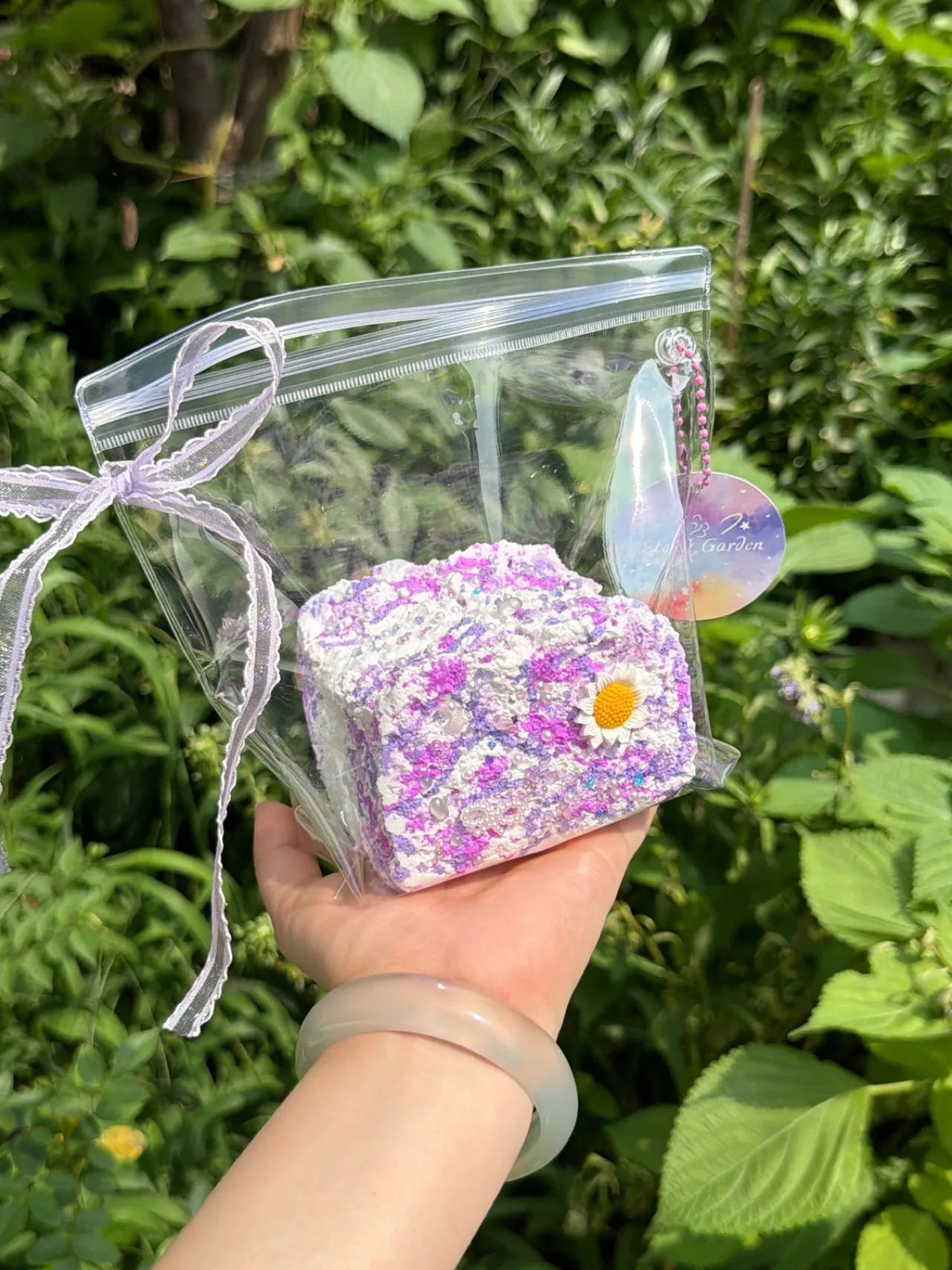 Starry Garden Violet Crystal Daisy Taba Squishy