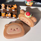 Moozy Strawberry Bear Cake Roll Slowrising Squishy