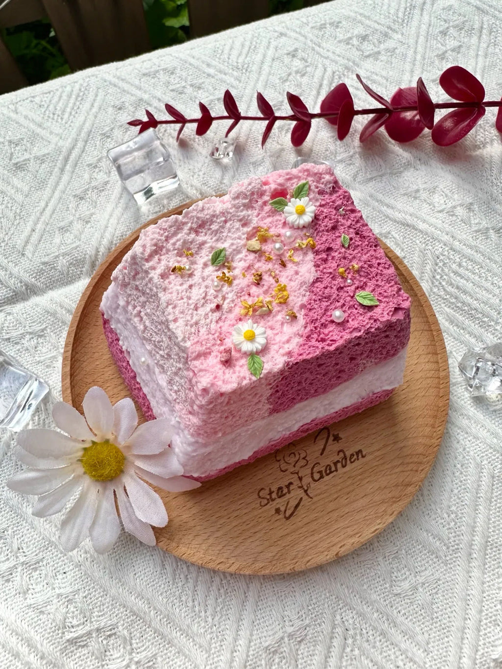 Starry Garden Floral Berry Toast Taba Squishy