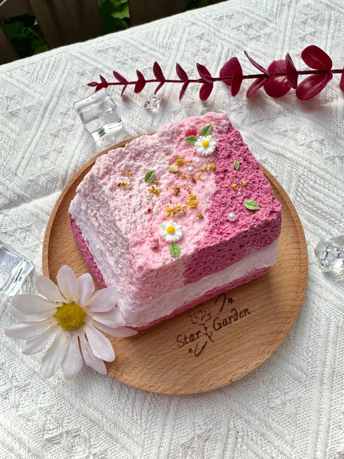 Starry Garden Floral Berry Toast Taba Squishy