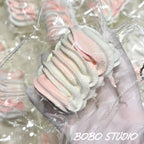 Pastel Cream Swirl Taba Squishy - Realistic Dessert Fidget Toy