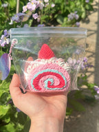 Starry Garden Strawberry Cream Swiss Roll Taba Squishy