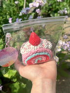Starry Garden Strawberry Cream Swiss Roll Taba Squishy