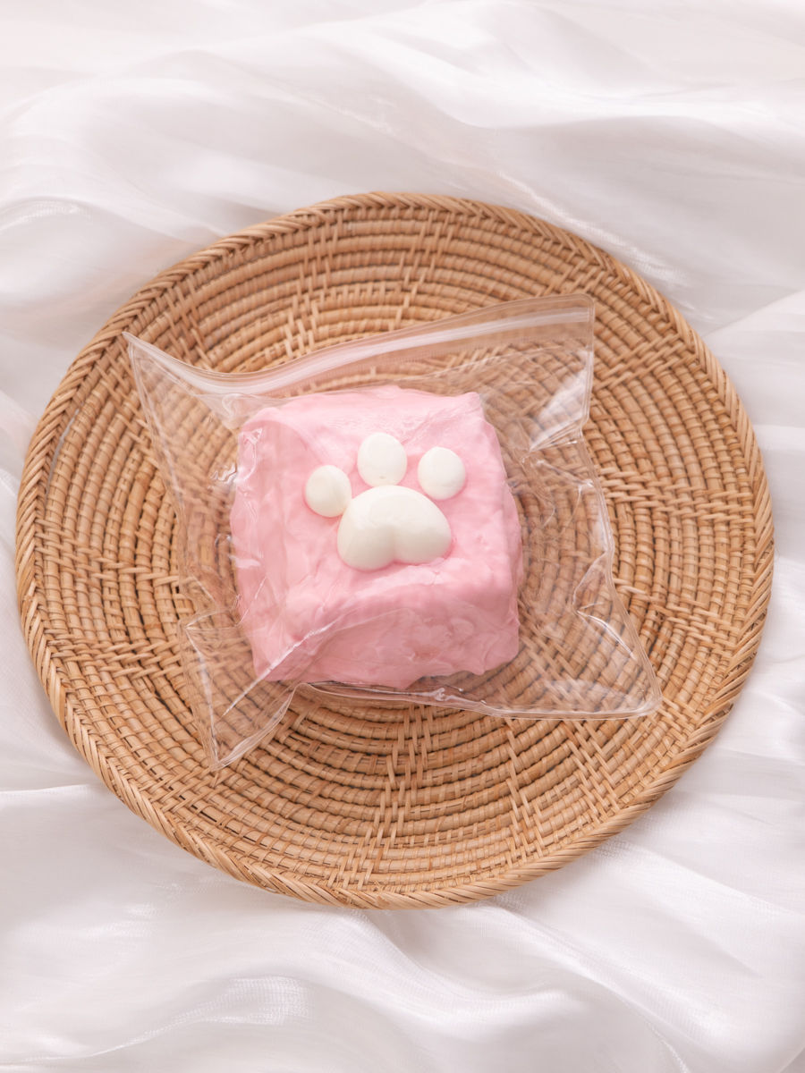 Cat's Paw Strawberry Toast Taba Squishy- AikeBoo Handmade