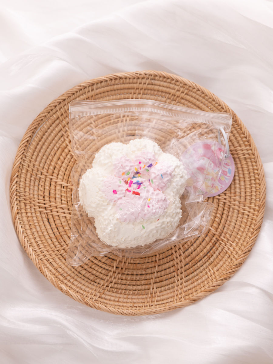 Pink - White Cat Paw Rice Ball Taba Squishy- AikeBoo Handmade