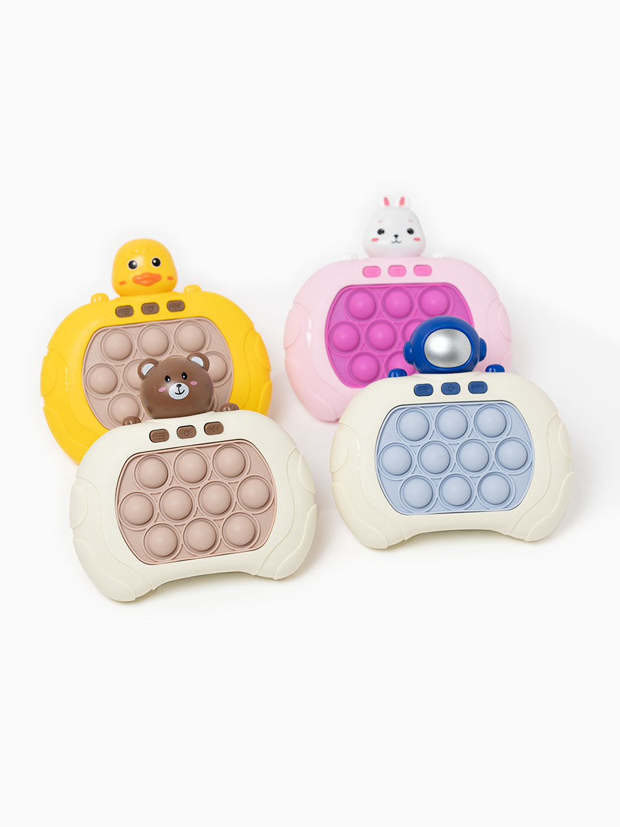 Bear Themed Quick Push Pop Game Console for Kids