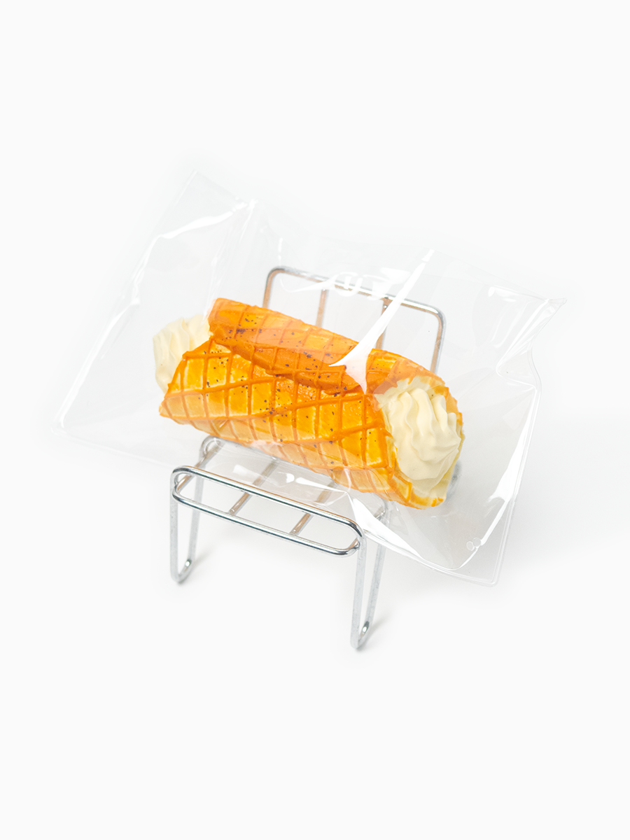 Vanilla Waffle Roll Taba Squishy
