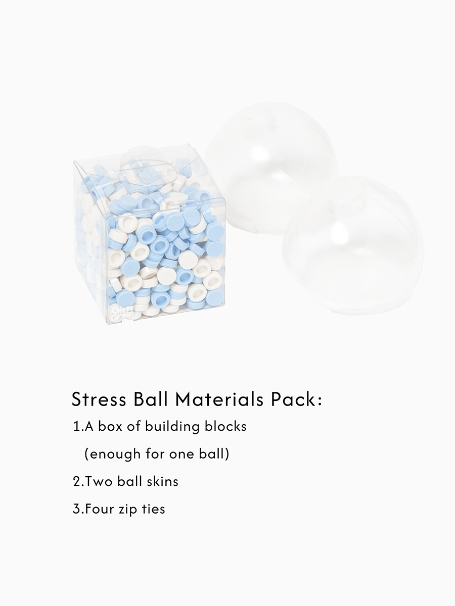 Blue - White Bricks Stress Ball