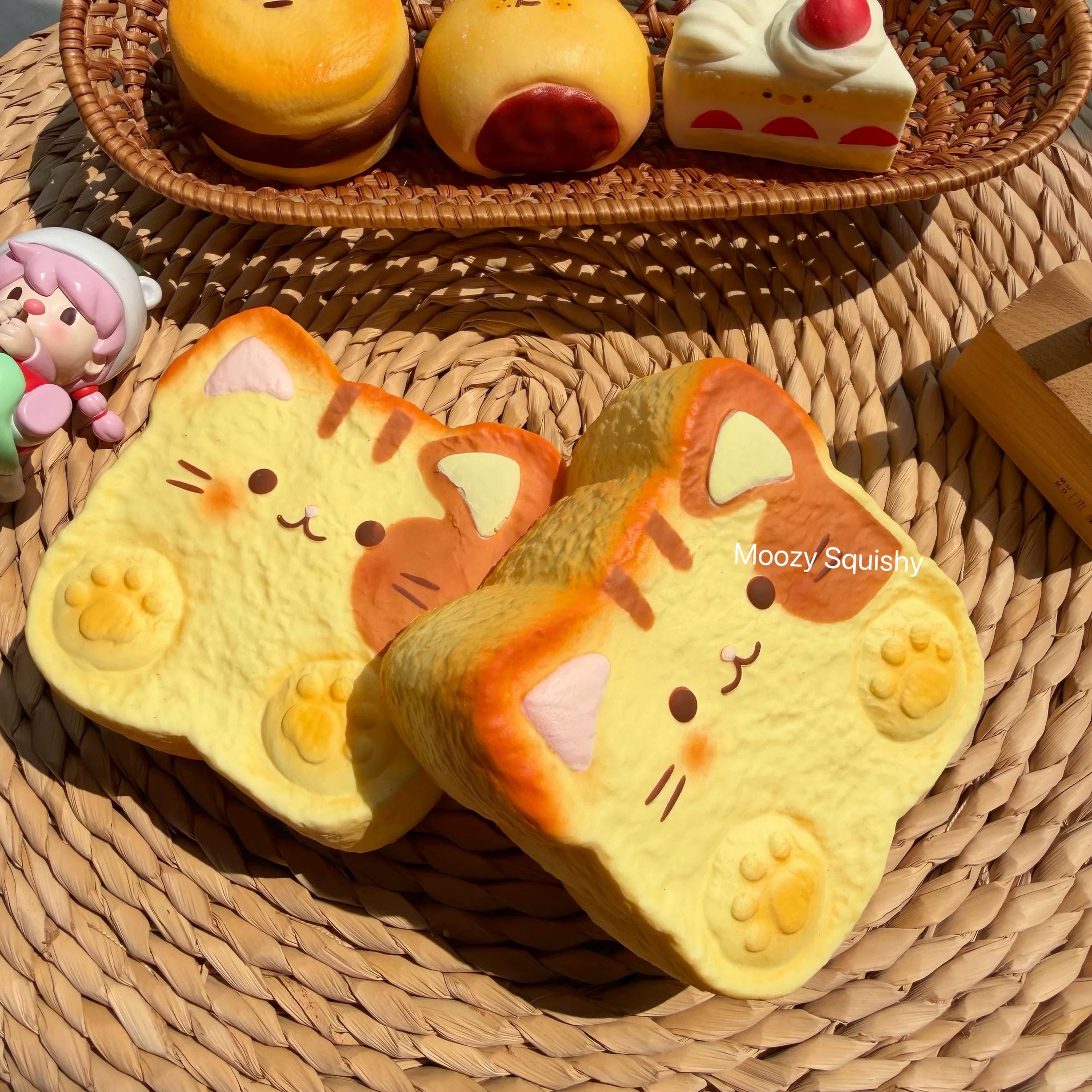 Moozy Kitty Toast Slowrising Squishy Bread Toy