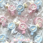 Cute Bear Check & Cross Decision Paddle Taba Squishy
