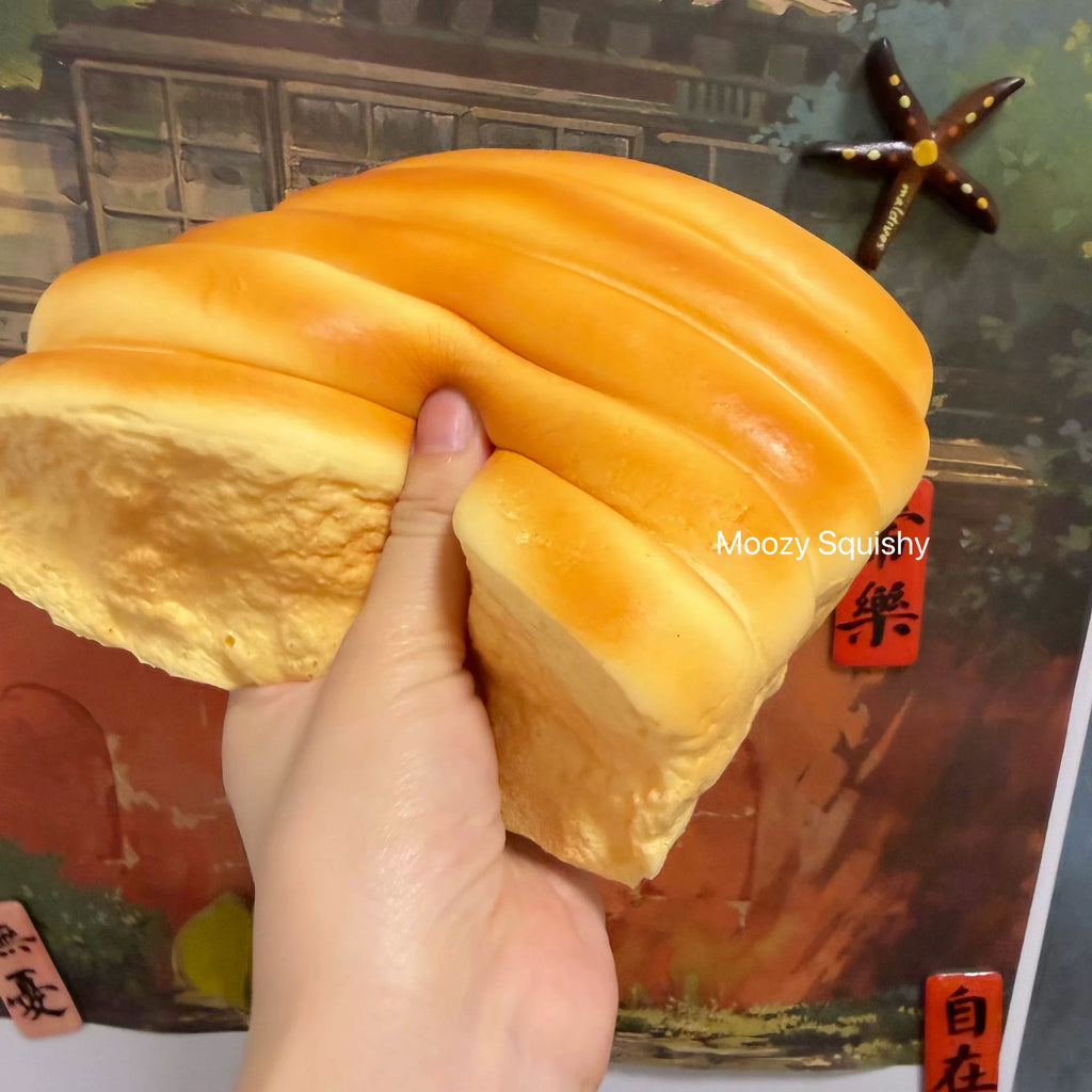 Moozy Jumbo Fluffy Milk Bread Loaf, Slowrising Stress Relief Squishy Toy