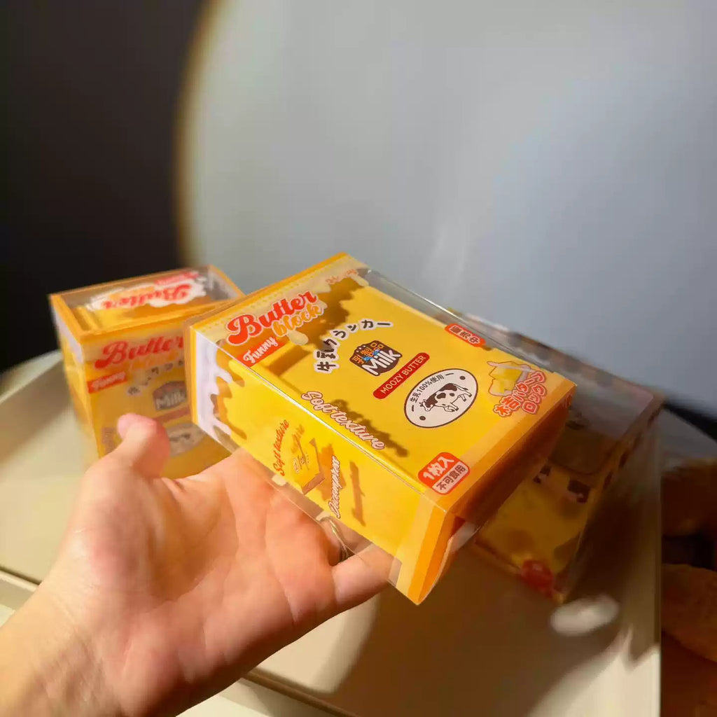 Moozy Buttery Swiss Cheese Cube Slowrising Squishy
