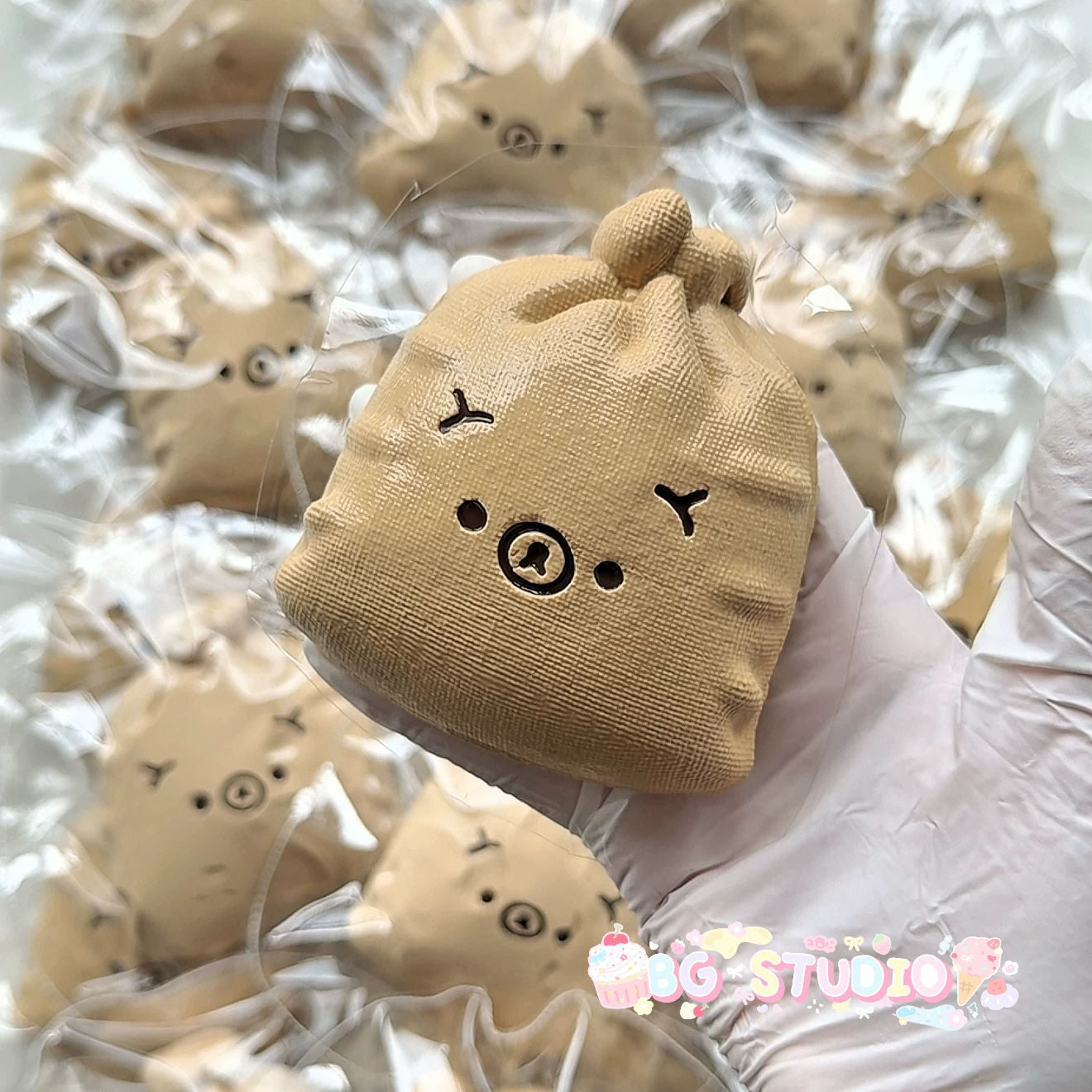 Burlap Sack Bear Taba Squishy - Cute Stress Relief Fidget Toy