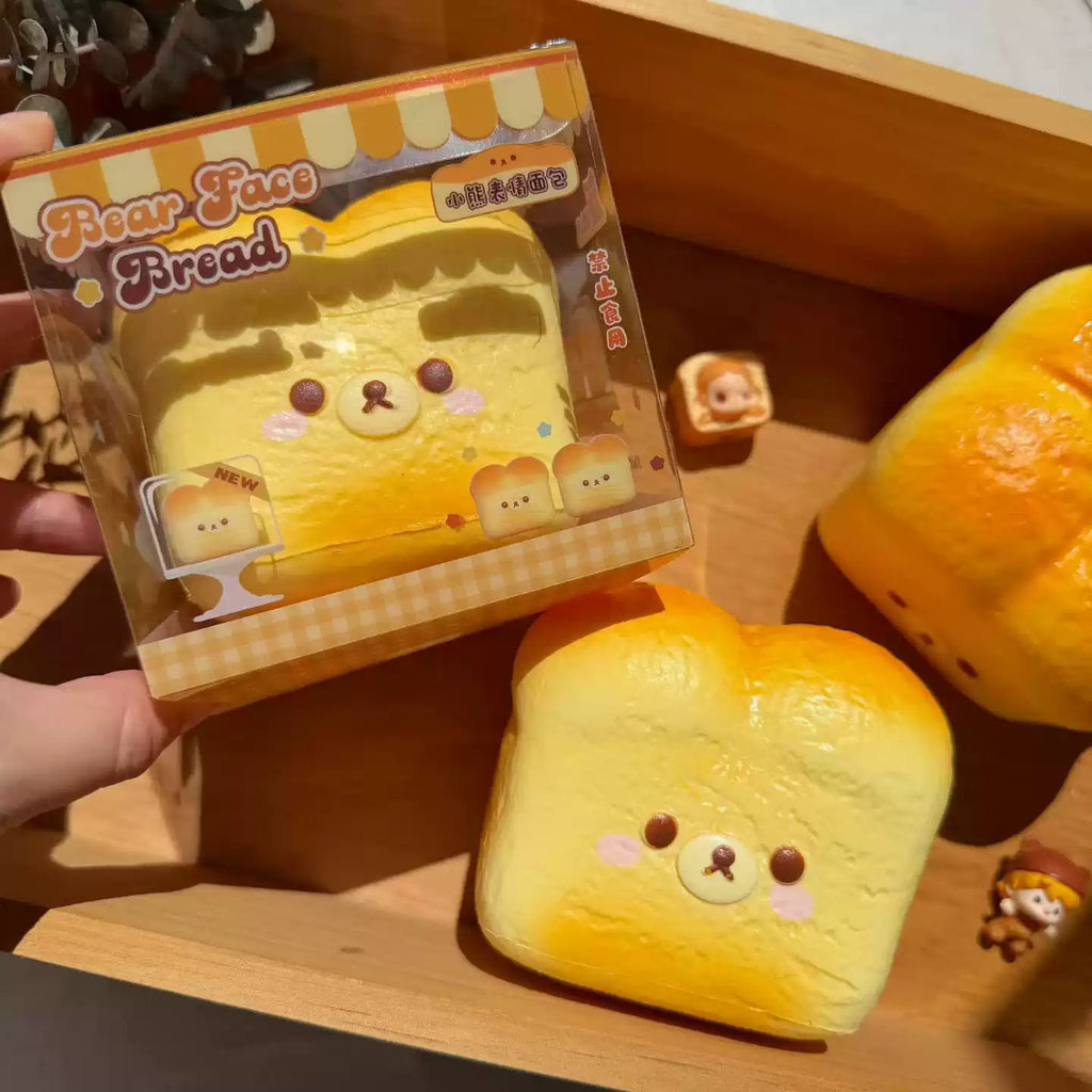 Moozy Slowrising Adorable Bear Bread Loaf Squishy Toy