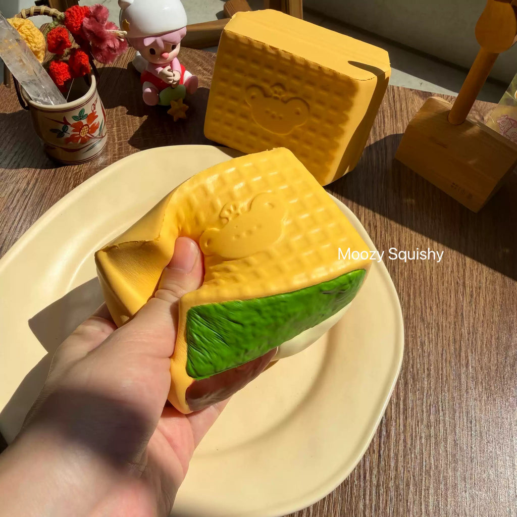 Moozy Slowrising Heavenly Matcha & Red Bean Waffle Sandwich
