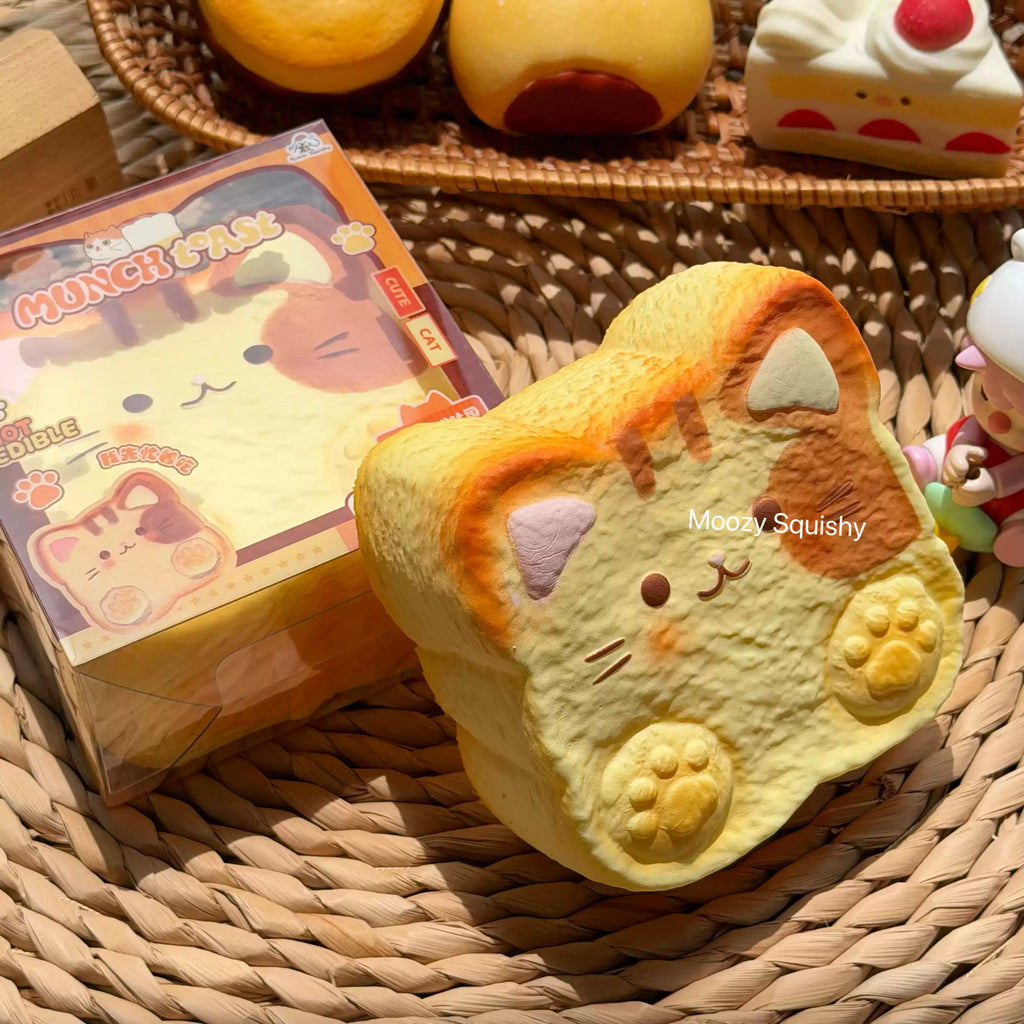 Moozy Kitty Toast Slowrising Squishy Bread Toy