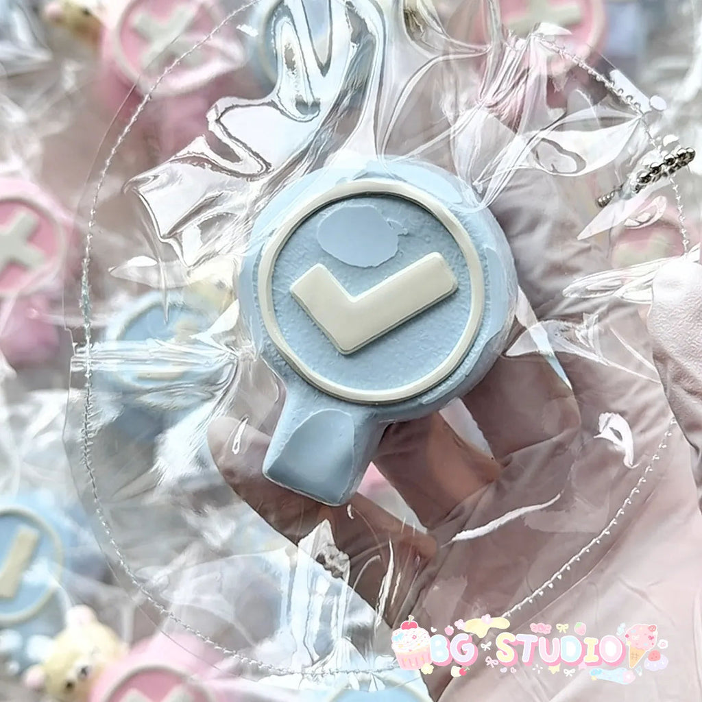 Cute Bear Verified Stamp Taba Squishy Keychain