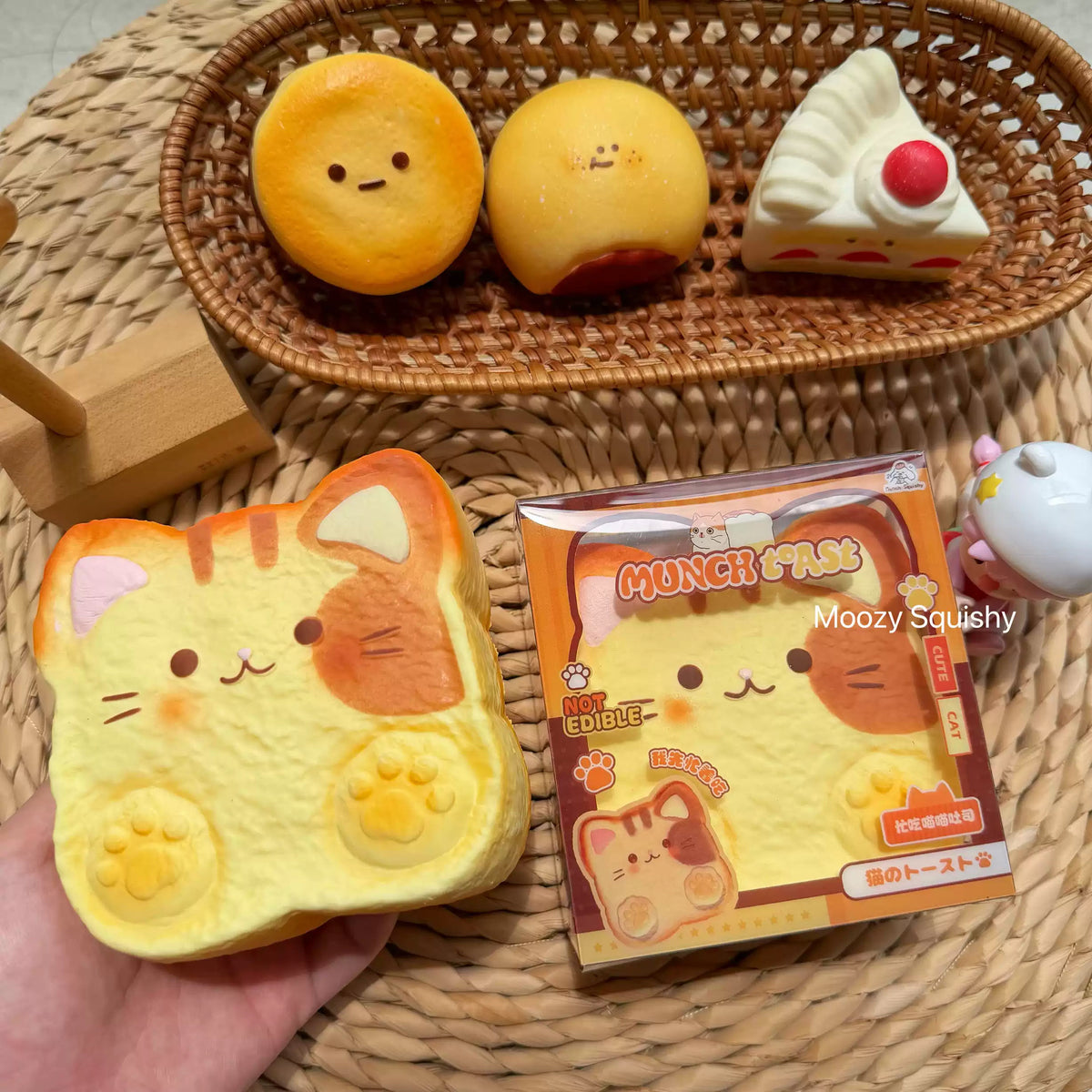 Moozy Kitty Toast Slowrising Squishy Bread Toy