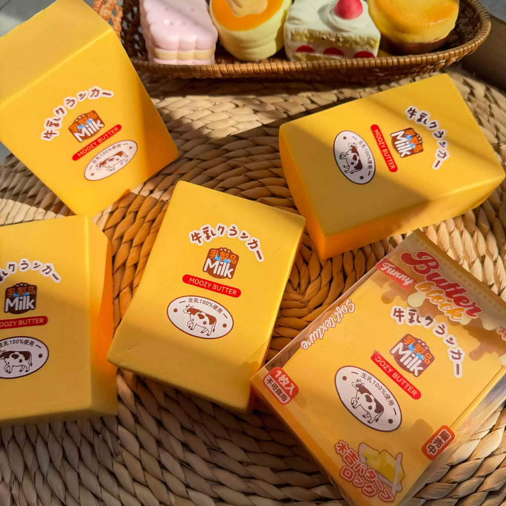 Moozy Farm Fresh Butter Block Slowrising Squeeze Toy