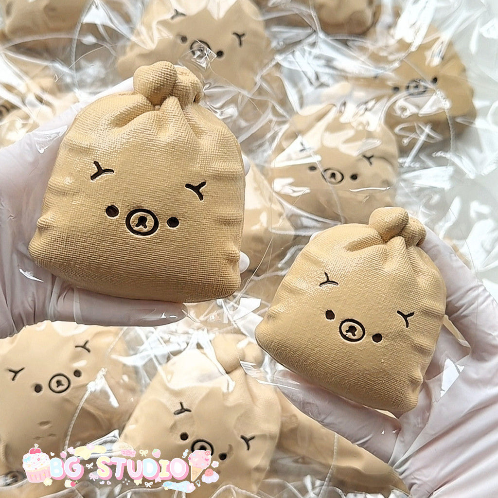 Burlap Sack Bear Taba Squishy - Cute Stress Relief Fidget Toy