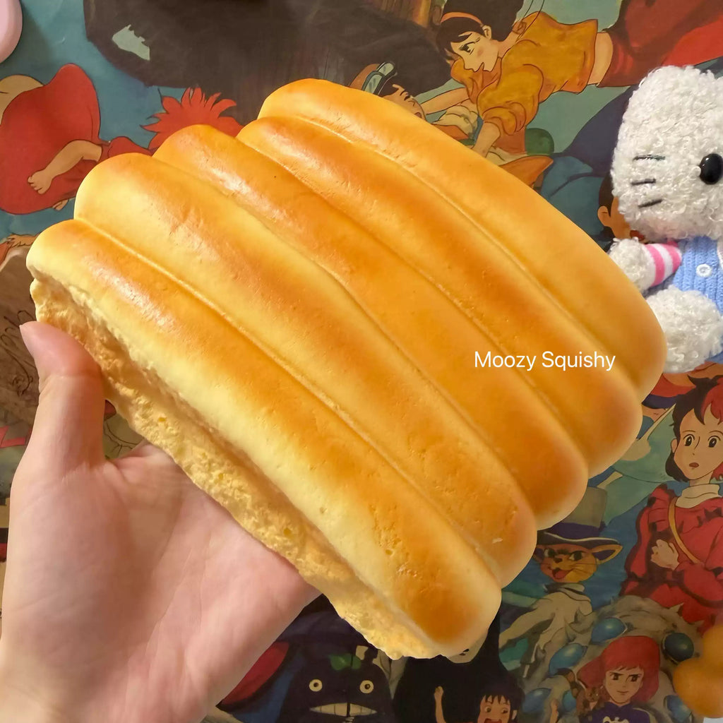 Moozy Jumbo Fluffy Milk Bread Loaf, Slowrising Stress Relief Squishy Toy